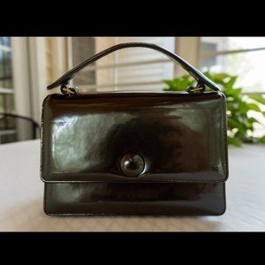 Bienen-Davis Patent Leather Dark Brown Purse